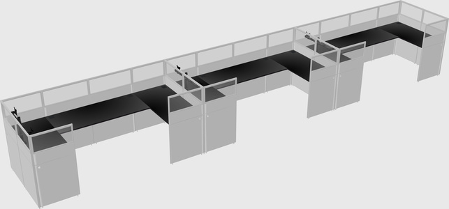 U-shaped cubicle