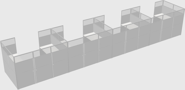 U-shaped cubicle
