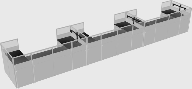 U-shaped cubicle