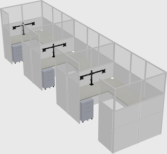U-shaped cubicle