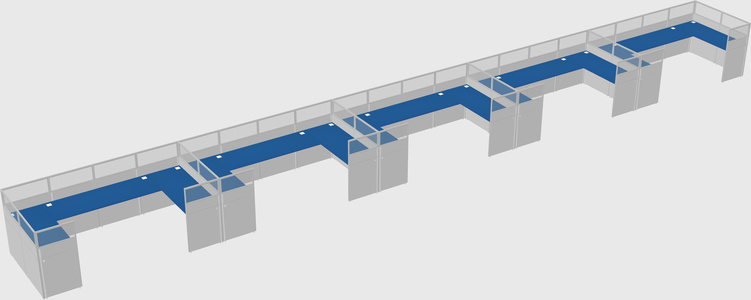 U-shaped cubicle