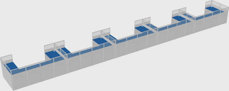 U-shaped cubicle
