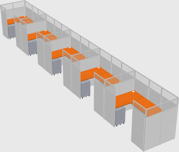 U-shaped cubicle
