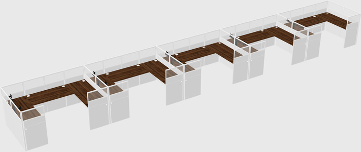 U-shaped cubicle