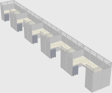 U-shaped cubicle