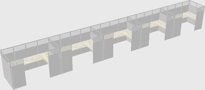 U-shaped cubicle