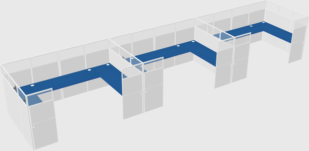 U-shaped cubicle