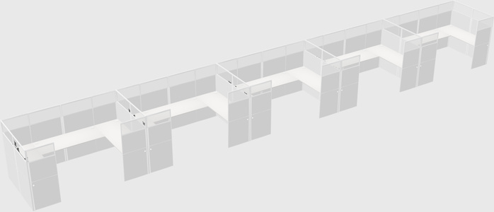 U-shaped cubicle