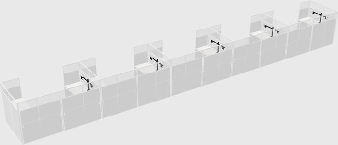 U-shaped cubicle