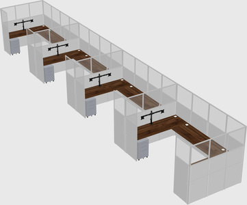 U-shaped cubicle