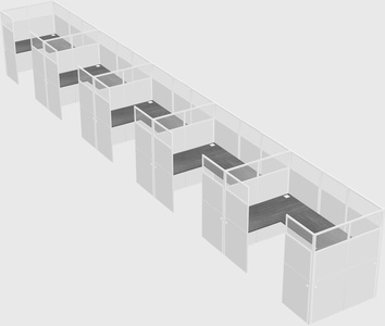 U-shaped cubicle