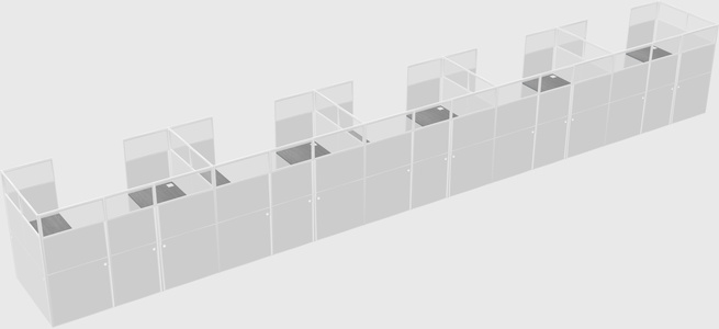 U-shaped cubicle