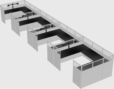 U-shaped cubicle