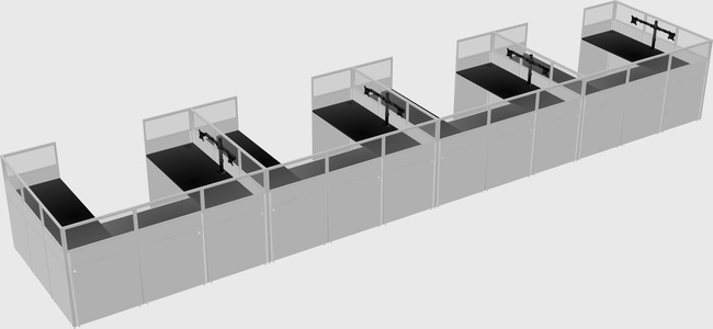 U-shaped cubicle