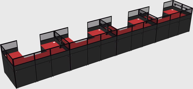 U-shaped cubicle