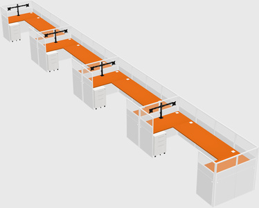 U-shaped cubicle
