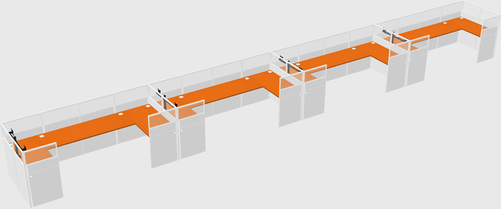 U-shaped cubicle