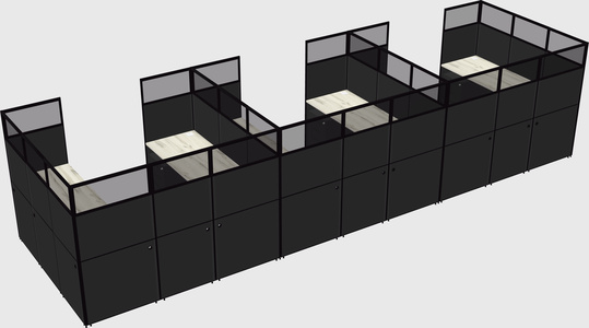 U-shaped cubicle