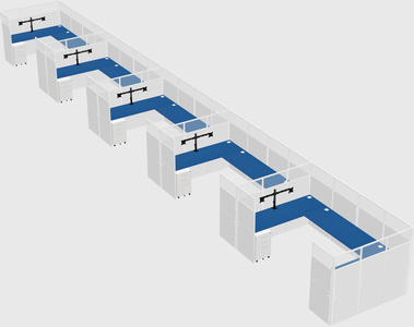 U-shaped cubicle