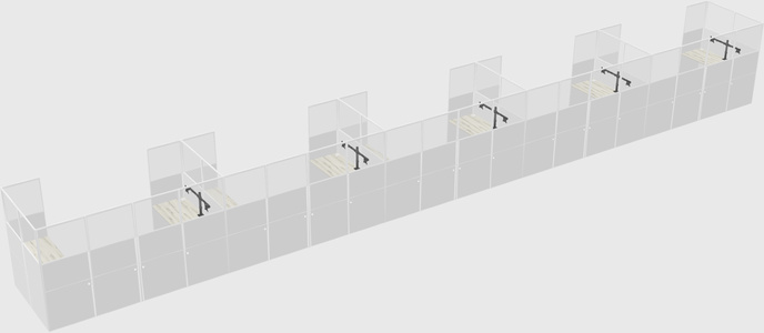 U-shaped cubicle