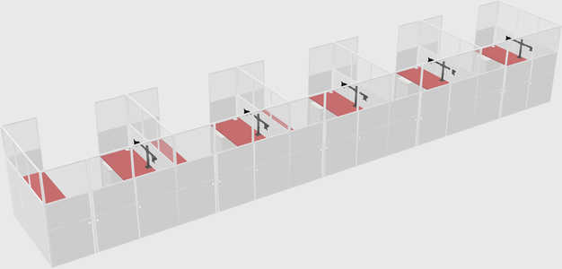 U-shaped cubicle
