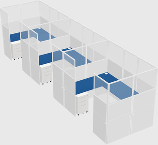 U-shaped cubicle