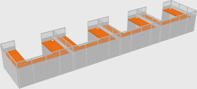 U-shaped cubicle