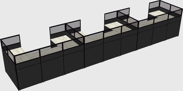 U-shaped cubicle