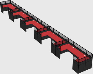 U-shaped cubicle