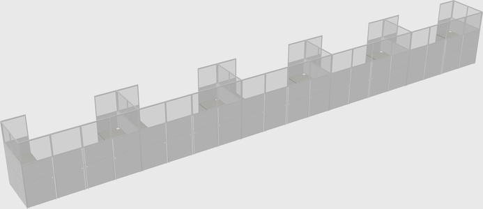 U-shaped cubicle