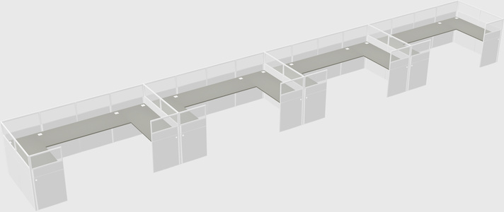 U-shaped cubicle