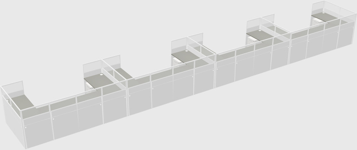 U-shaped cubicle