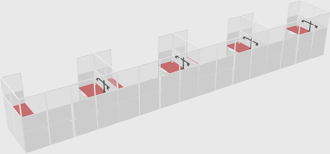 U-shaped cubicle