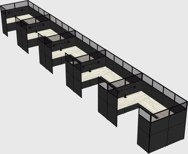 U-shaped cubicle