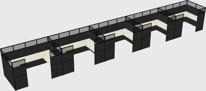 U-shaped cubicle
