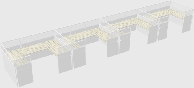 U-shaped cubicle