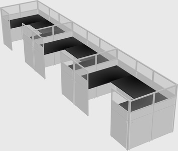 U-shaped cubicle