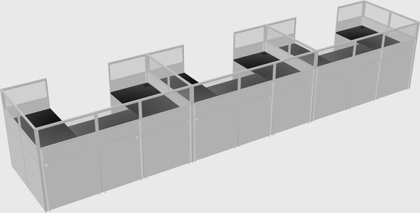 U-shaped cubicle