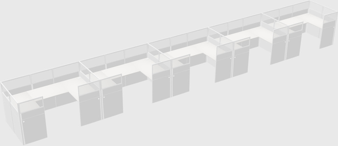 U-shaped cubicle