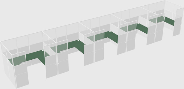U-shaped cubicle