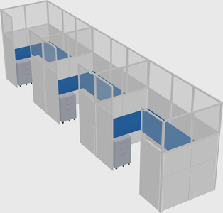 U-shaped cubicle