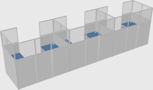 U-shaped cubicle