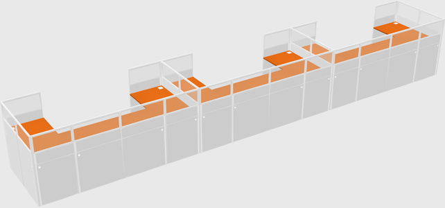 Cabine en u