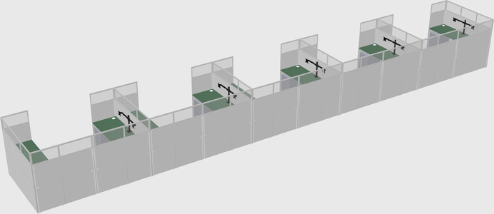 U-shaped cubicle