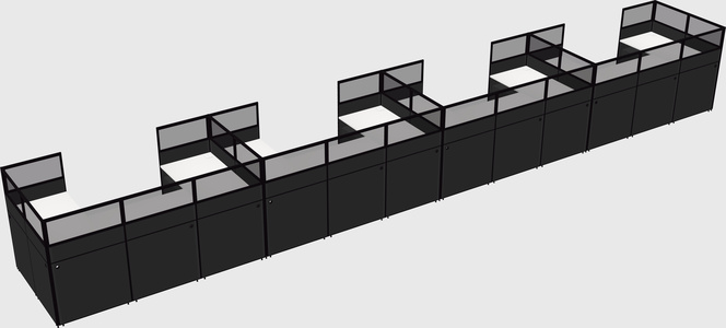 U-shaped cubicle