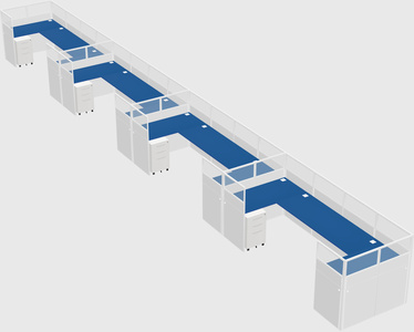 U-shaped cubicle