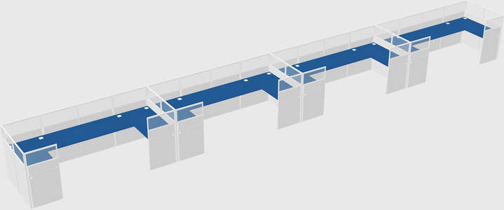 U-shaped cubicle