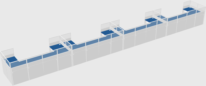 U-shaped cubicle