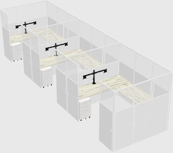 U-shaped cubicle