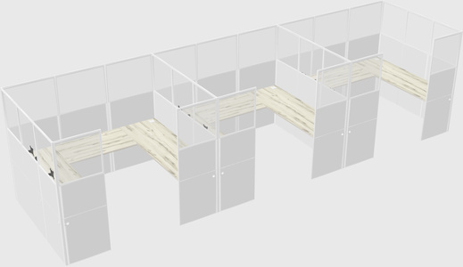 U-shaped cubicle